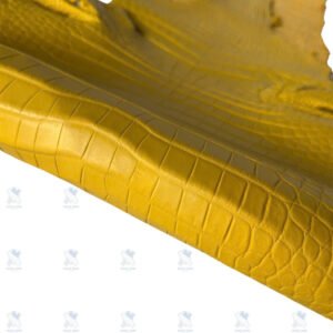 PREMIUM CROCODILE BELLY LEATHER – RADIANT MUSTARD YELLOW