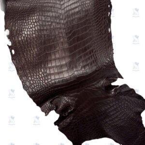 PREMIUM CROCODILE BELLY LEATHER – ELEGANT CIGAR BROWN